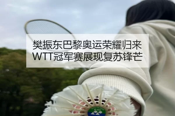 樊振东巴黎奥运荣耀归来 WTT冠军赛展现复苏锋芒
